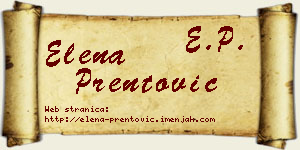Elena Prentović vizit kartica